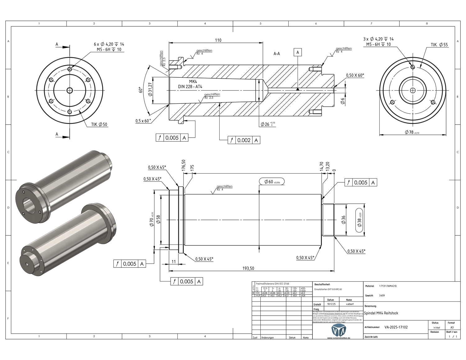 VA Konstruktion – Ingenieurbüro - mechanischer Entwurf