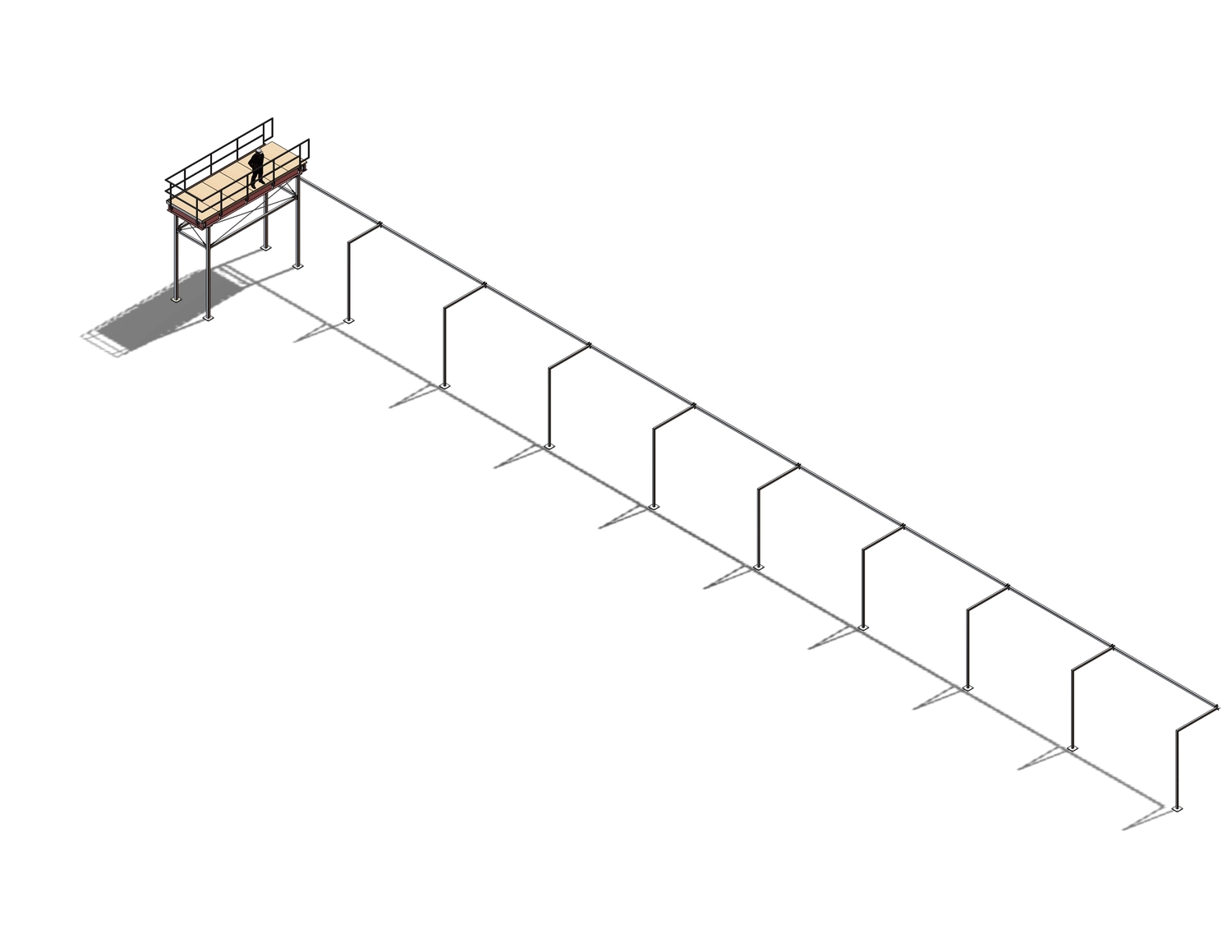 VA Konstruktion – Ingenieurbüro - 3D-Diagramm des Stahlbaus