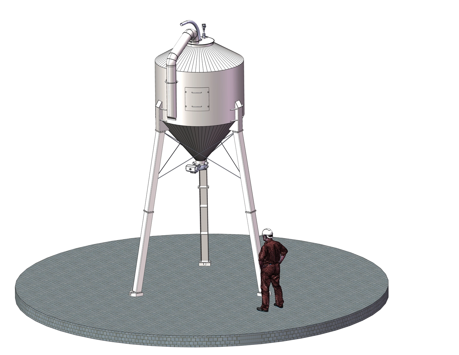 VA Konstruktion – Ingenieurbüro - 3D-Diagramm des Stahlbaus