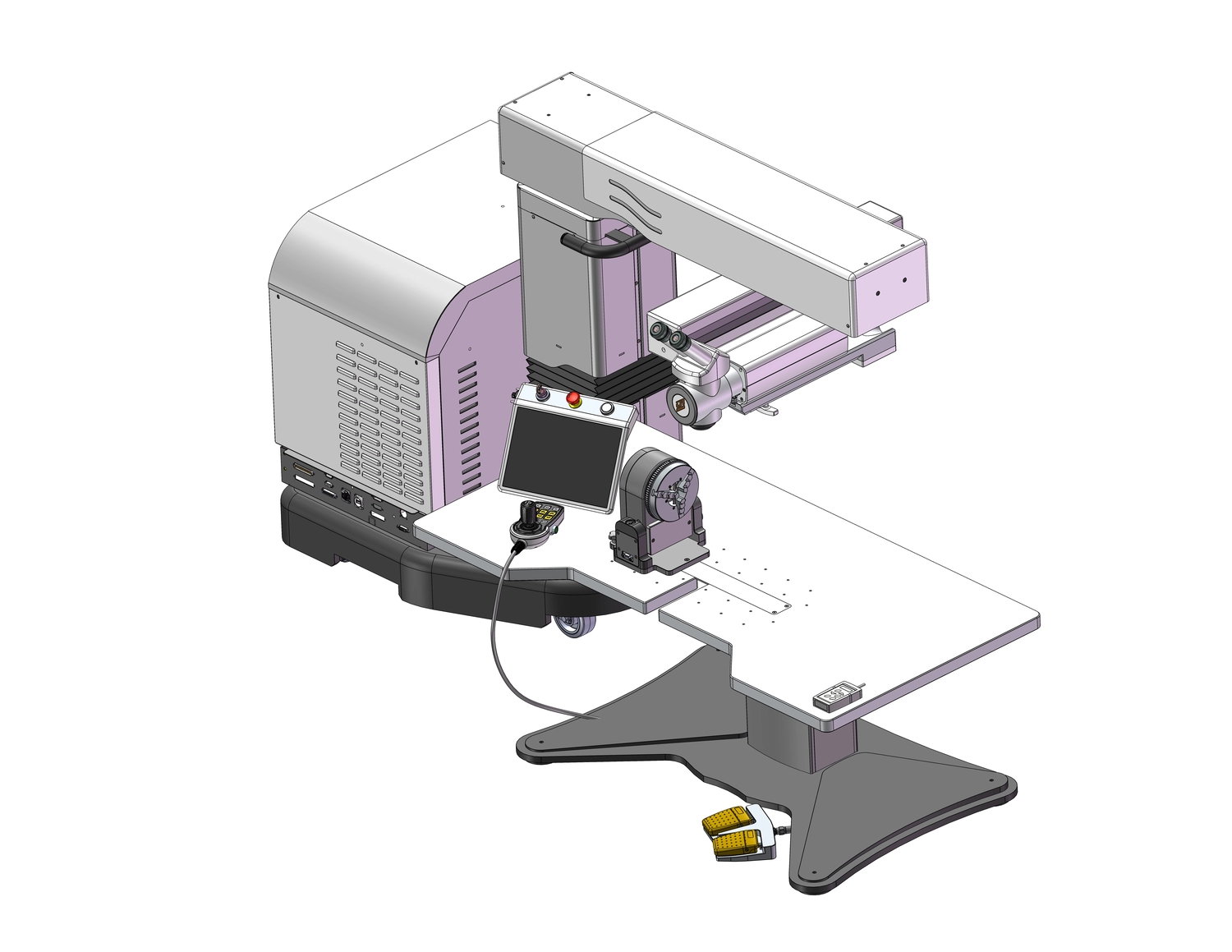 VA Konstruktion – Ingenieurbüro - 3D-Diagramm einer Laserschweißmaschine