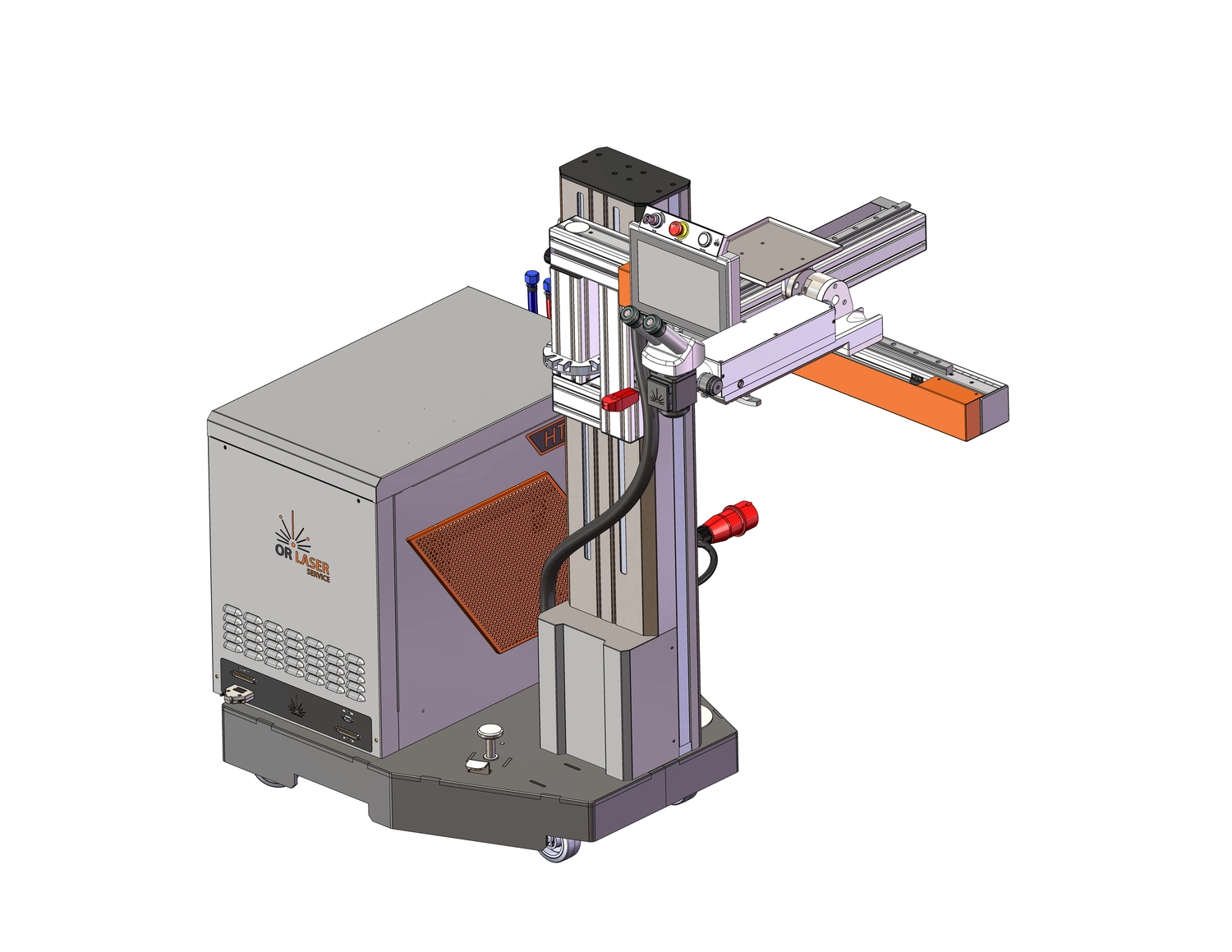 VA Konstruktion – Ingenieurbüro - 3D-Diagramm einer Laserschweißmaschine