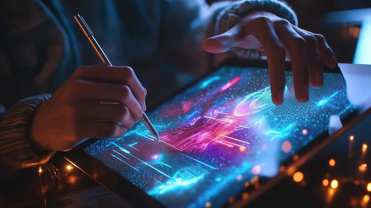 VA Konstruktion – Ingenieurbüro - Nahaufnahme einer Frauenhand bei der Arbeit einer Architektin, die auf einer Baustelle eine Skizze auf einem Bauplan anfertigt.